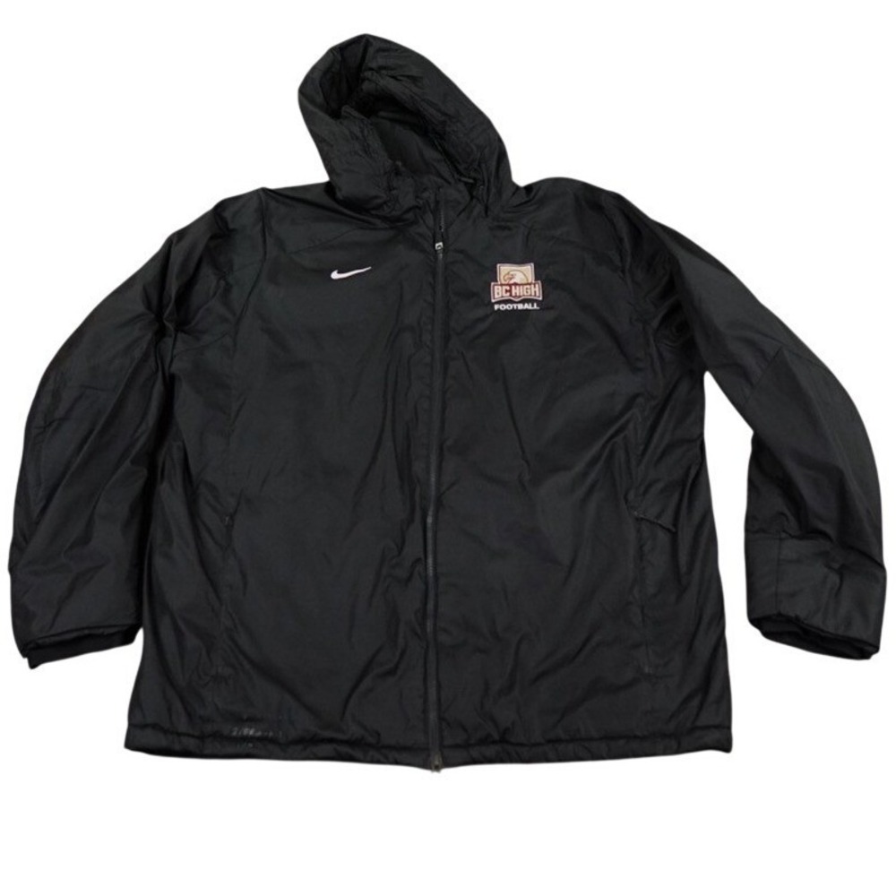 BC High‎ Football Nike STORM-FIT Dugout Jacket II Mens XXL Black Hooded Anorak